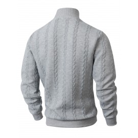 Men's Winter Warm Solid Color Turtleneck Sweater - High Neck Ribbed Pullover, Casual Winter Sweaters for Cold Weather, Versatile Layering Piece for Smart-Casual & Office Wear (Hand Washable)