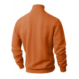 Men's Winter Warm Solid Color Turtleneck Sweater - High Neck Ribbed Pullover, Casual Winter Sweaters for Cold Weather, Versatile Layering Piece for Smart-Casual & Office Wear (Hand Washable)