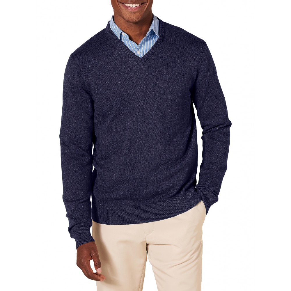 Men's Solid Color Knit Sweater - Thick Warm Winter Pullover with & Long Sleeves, Loose Fit Casual Sweater in Dark Brown/Gray/Navy/Black - Cozy Fall & Winter Sweater for Everyday & Formal Wear, Hand Wash or Dry Clean, Stretchy Knit Fabric, Relaxed Fit for Layering, Suitable for Autumn and Winter Seasons, Sweaters For Men Winter, Knitted Sweater Men, Winter Clothes For Men, Mens Knitted Sweater, Sweater For Men, Sweaters For Men