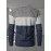 Men's Heavyweight Winter Jacket, Thick Plush Coat with Full-Zip Closure, High Neck, Durable Construction, Cozy Fabric, Streetwear Outerwear for Cold Weather, Winter Coats for Everyday & Formal Events, Navy/Gray/White Color Block, Urban Style, Zipup Hoodie, Fashionforward Men, Seasonal Fashion, Fashion Enthusiasts, Casual Wear