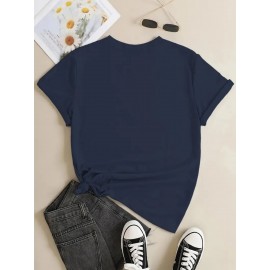 Men's Black 100% Cotton Short Sleeve T-Shirt - Loose Fit Summer Casual Crew Neck Tee with Breathable Fabric, Classic Round Neck & Relaxed Style for Casual Attire, Machine Washable Top
