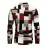 Men's Long Sleeve Dress Shirt with Collar & Button Front - Geometric Pattern Button- Shirt, Machine Washable Spring/Fall Casual & Smart-Casual Blouse for Office, Wedding, Events - Classic Buttoned-Up Style (Regular Fit)