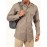 Men'S T8512KH 37-Inch Tactical Shirt - 65% /35% Blend, Ripstop Breathable Long Sleeve Button- with V-Neck & Tight-Fit Design, Outdoor Hiking & Work Shirt for Spring/Fall, Tactical & Casual Wear, Durable Stretch Fabric for Hunting, Camping