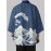 Men's Japanese Kimono Robe - Casual Samurai Beachwear with Breathable Polyester, Lightweight & Machine Washable, Multicolor Digital Print, Loose Fit Open Front Design for Summer Outdoor Leisure, Beach Kimono, Leisure Wear, Respirable Fabric