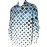 Men's Boho Chic Long Sleeve Shirt - Green & White Geometric Pattern, Machine Washable, Polyester Button-Up with Lapel Collar for Spring/Fall