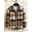 [Vintage Plaid Shirt] Vintage Plaid Shirt for Men | Single-Breasted, Loose Fit, Long Sleeve Casual Top | Black & White Checkered Pattern, Button-Up Front, Nonelastic Fabric | Perfect for Fall/Winter Outings & Casual Wear