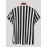 Men's Hawaiian Shirt - Black & White Striped with Orange Collar, Short Sleeve Summer Beach Shirt, Relaxed Fit Casual & Semi-Formal Outfits, Machine Washable Tropical Shirt for Men, Mismatched Pattern with Black and White Stripes, Breathable Fabric for Warm Weather, Stylish and Comfortable for Beach Outings and Casual Attire, Hawaiian Shirt Men Plus Size
