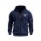 [Men's Zip-Up Hoodie Jacket] Men's Zip-Up Hoodie Jacket with Full-Zip Closure - Dark Grey/Black Athletic Outerwear, Arm Pockets - Lightweight Gym, Casual & Everyday Coat for Workouts, Outings - Spring/Fall Layering Essential, Workout Clothing, Sporty Design, Comfortable Fit, Zipfront Sweatshirt, Fitness Enthusiasts