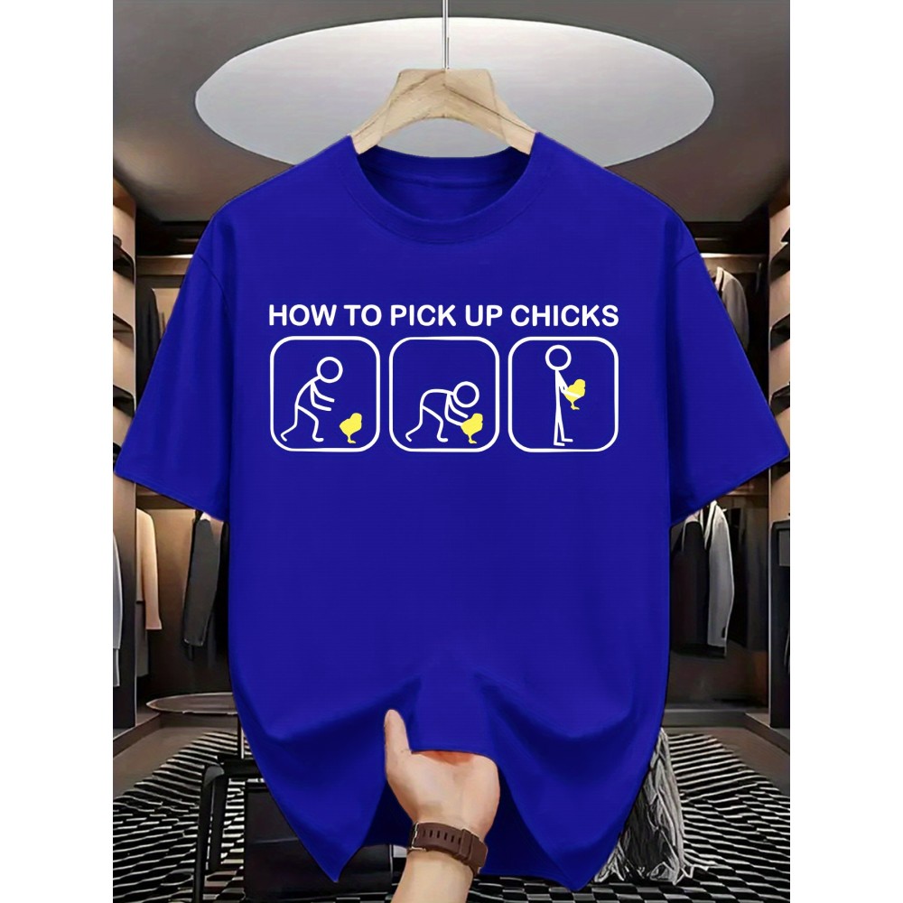 Men's Summer Fashion Graphic Tee - 