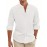 Men's Pink Henley Shirt with Stand Collar - Versatile Long Sleeve Half-Button Tee for Casual & Formal Wear, Smooth Polyester Fabric, Machine Washable, Spring/Fall Essential, Spring Attire | Classic Henley Shirt | Solid Color Shirt